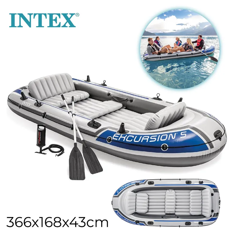 Bateau gonflable avec deux Rames et Pompe Inclus INTEX 68325EP – قارب كبير مع مجاديف ومضخة